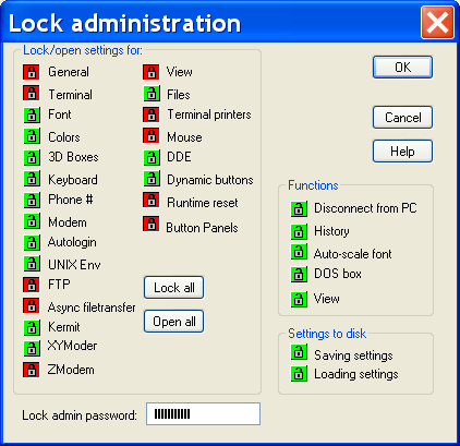 Lock administration